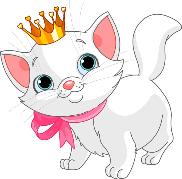 Yavru kedi Prenses — Stok Vektör