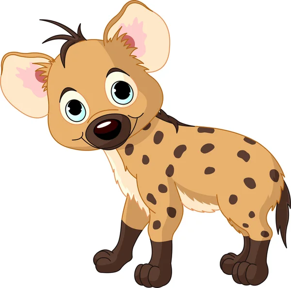 Baby boy hyena stående — Stock vektor
