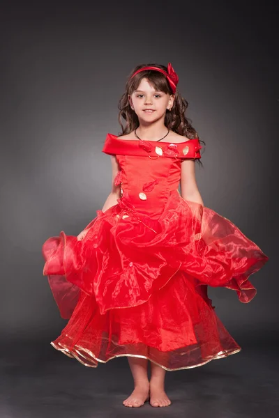 Linda Princesa Dançando Vestido Luxo — Fotografia de Stock