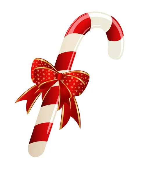 Christmas candy cane decorateded — Stock Vector