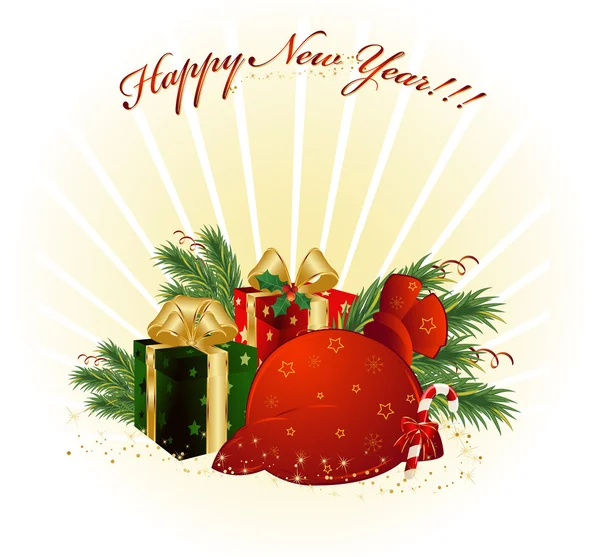 Vánoce a Nový rok pozadí Royalty Free Stock Ilustrace