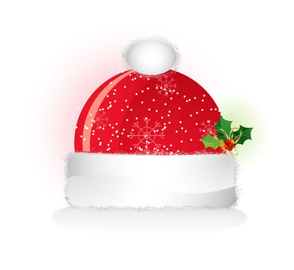 Santa Claus červený klobouk Stock Ilustrace