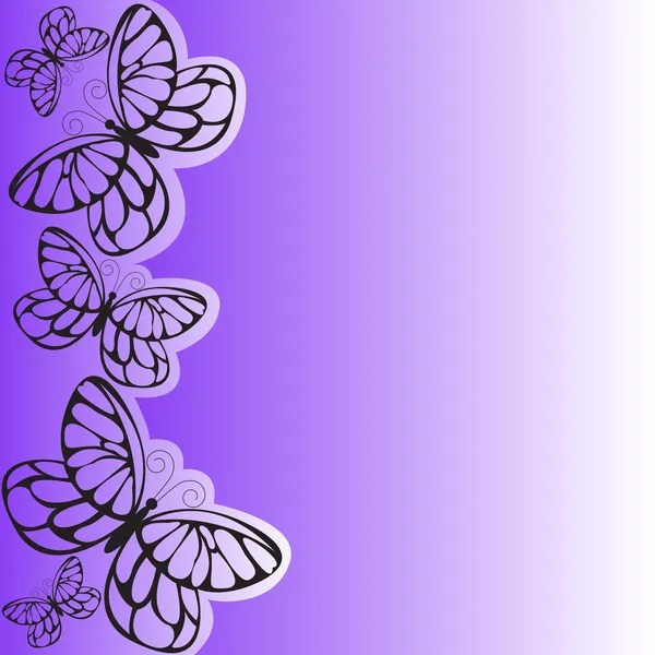 Purple butterfly — Stock Vector
