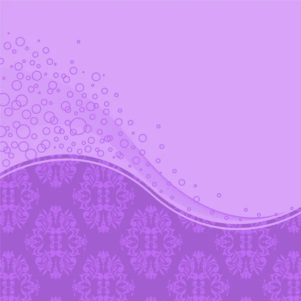 Purple Wave and rings — Stock Vector