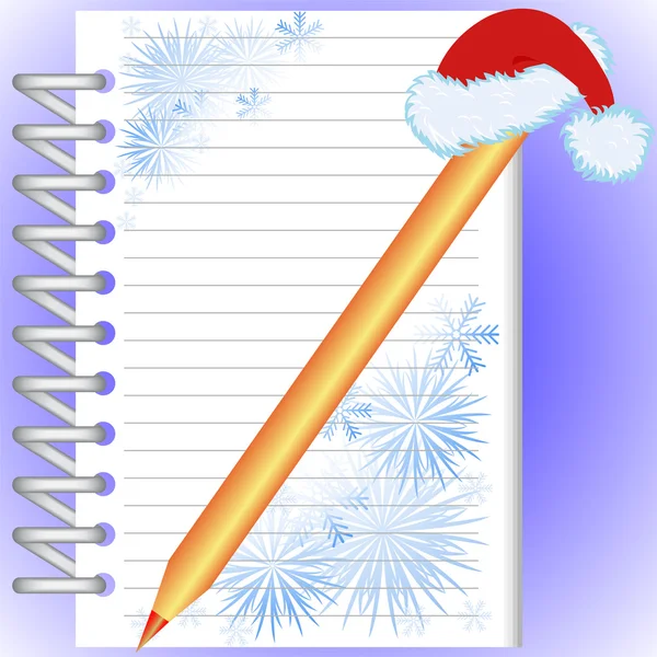 New Year's notebook — Stock Vector