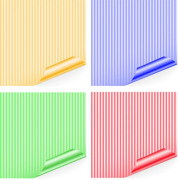 Striped stickers — Stock Vector