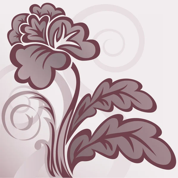 Kahverengi çiçek — Stok Vektör