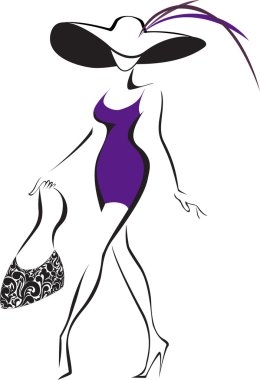 Woman in a Hat clipart