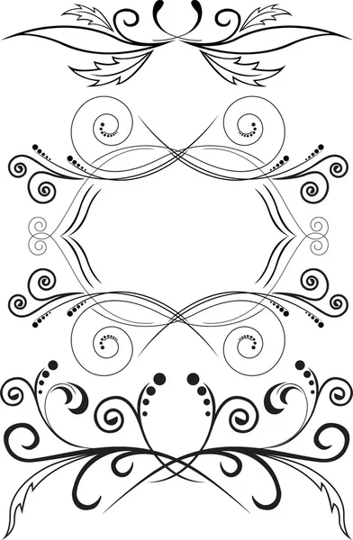 Ensemble d'ornements symétriques — Image vectorielle
