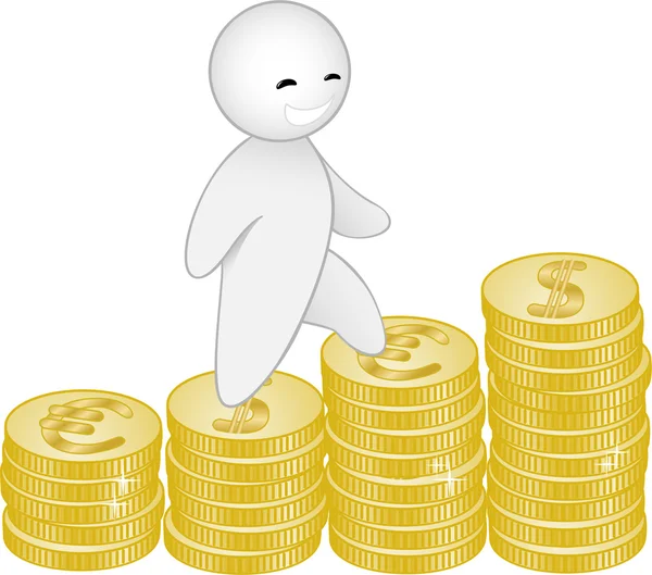 Man and money — Stock Vector
