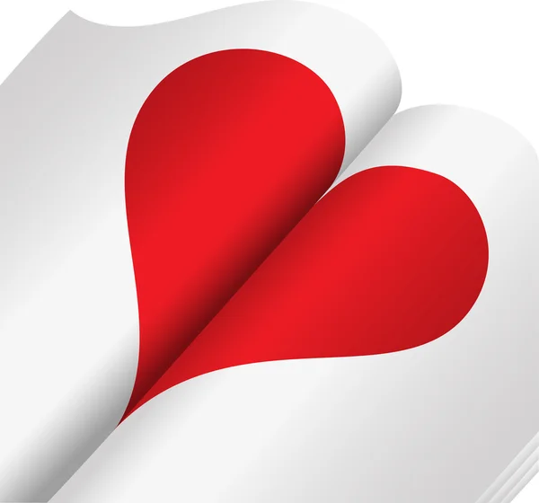 Κόκκινη Καρδιά Στο Ανοικτό Του Γυαλιστερού Φορητού Υπολογιστή — Διανυσματικό Αρχείο