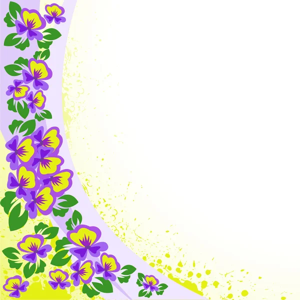 Fond abstrait avec des violettes — Image vectorielle