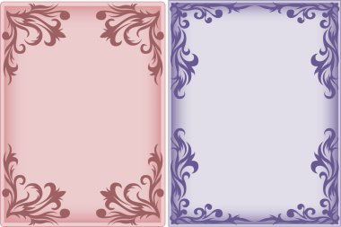 Two frames with swirls clipart