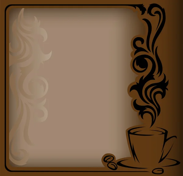 Antieke koffie frame — Stockvector