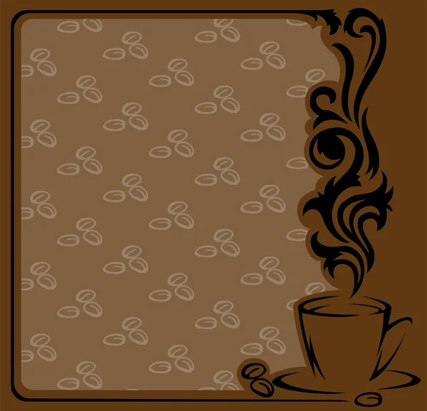 Ramka kwadrat kawy — Wektor stockowy