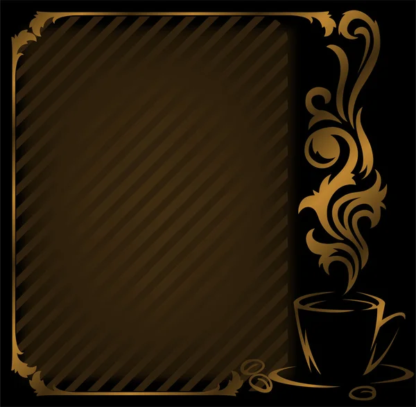 Diagonální kávy rám — Stockový vektor
