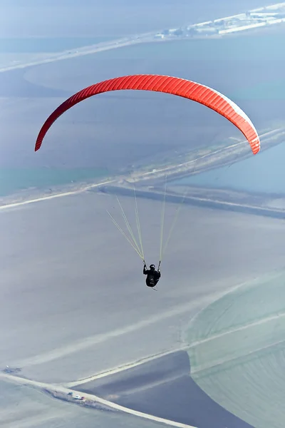 Gleitschirmflug Vom Gilboa Gebirge Island — Stockfoto