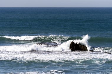 Waves after a storm in Mediterranean sea,Israel clipart