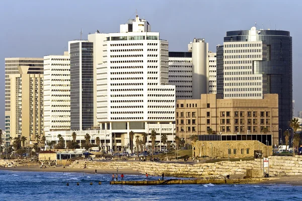 Tel-aviv stadsgezicht weergegeven: — Stockfoto