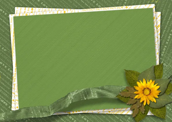 Bando de flores no fundo abstrato com pano — Fotografia de Stock