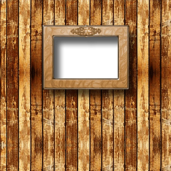 Oude grunge kamer met houten afbeeldingsframes in Victoriaanse stijl — Stockfoto