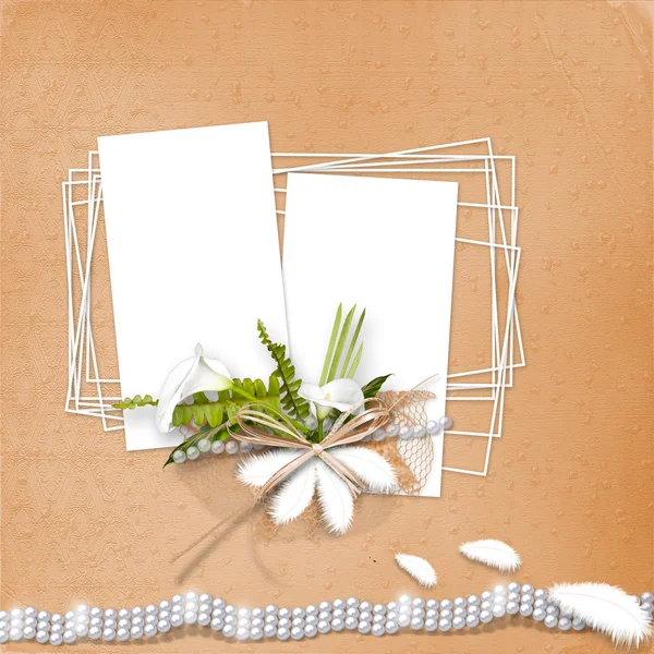 Картка на ювілей з купою квітів — стокове фото