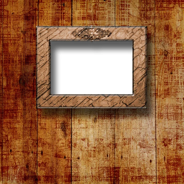 Old grunge room with wooden picture frames in Victorian style — Stock Photo, Image