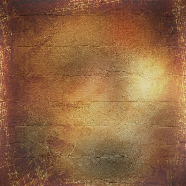 Abstract ancient brown background in scrapbooking style clipart