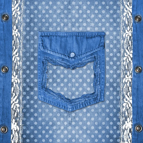 Abstract blue jeans achtergrond met klinknagel voor ontwerp — Stockfoto
