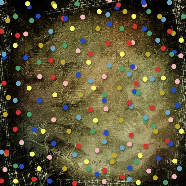 Abstract achtergrond van de kras papier met veelkleurige confetti — Stockfoto