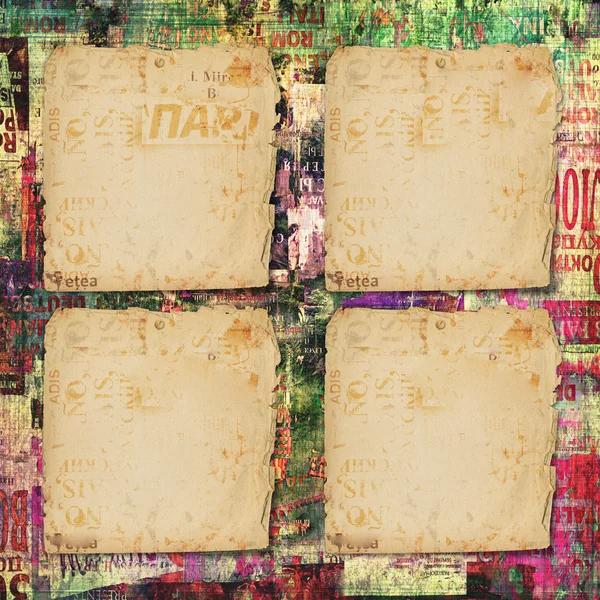 Grunge abstrakter Hintergrund mit alten zerrissenen Postern — Stockfoto