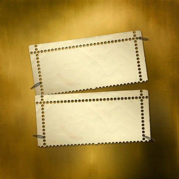 Отчужденная золотая бумага для объявления на абстрактном фоне — стоковое фото