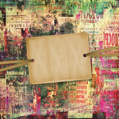 Grunge abstract background with old torn posters clipart