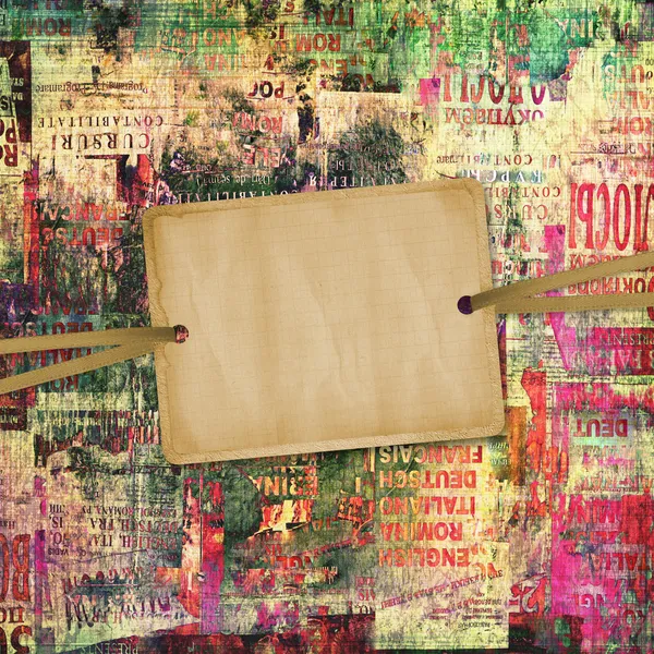 Grunge sfondo astratto con vecchi manifesti strappati — Foto Stock