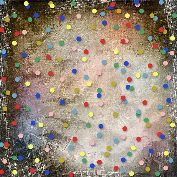Abstrato zero fundo de papel com confete multicolorido — Fotografia de Stock