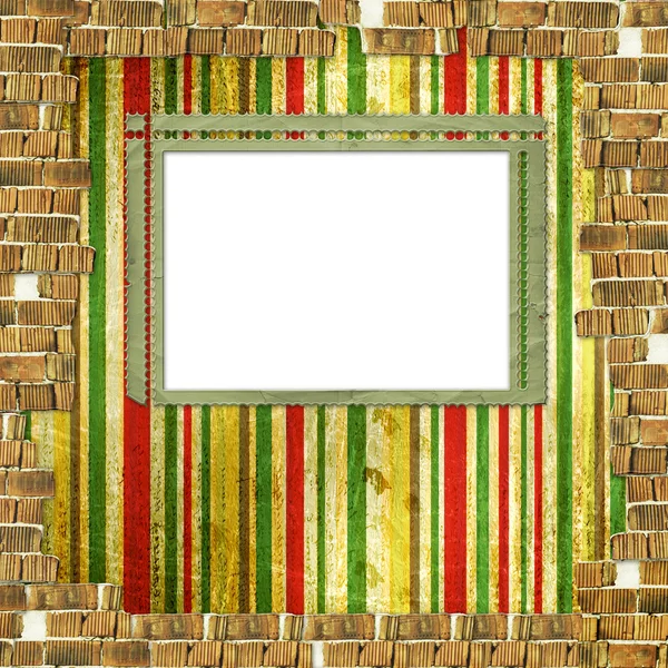 Grunge bricks for invitation on the vintage abstract background — Stock Photo, Image
