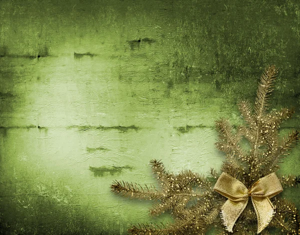 Carta per congratulazioni con albero di Natale e stelle — Foto Stock
