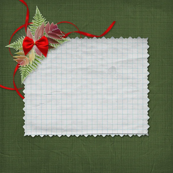 クリスマス ツリーと星とお祝いのためのカード — ストック写真