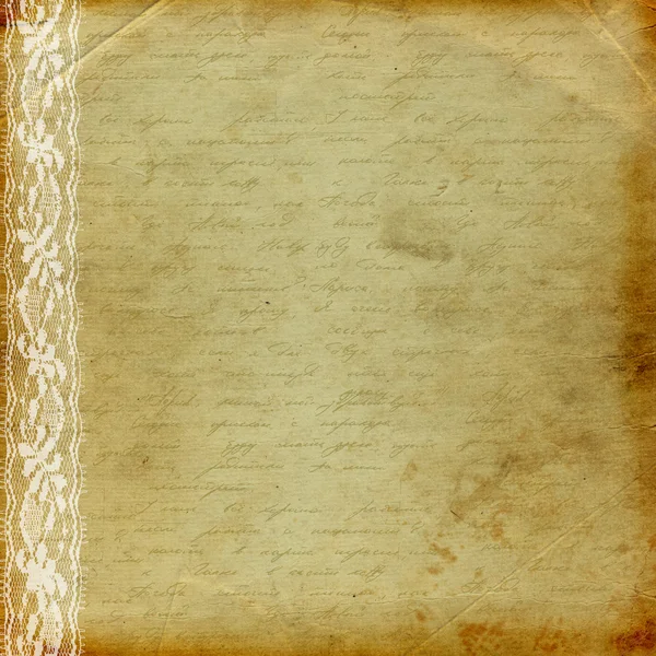 Grunge design de papel antigo em estilo scrapbooking com caligrafia — Fotografia de Stock