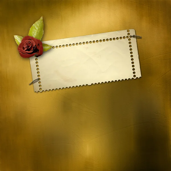 Отчужденная золотая бумага для объявления на абстрактном фоне — стоковое фото