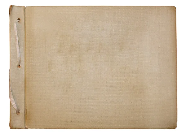 Винтажный фотоальбом для фотографий на белом изолированном фоне — стоковое фото