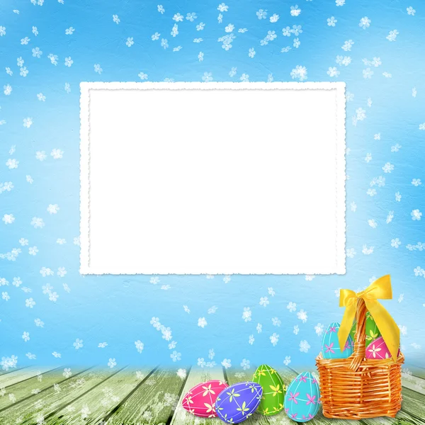 Pastell Hintergrund mit bunten Eiern, um Ostern zu feiern — Stockfoto