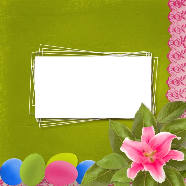 Пастельный фон с цветными яйцами для празднования Пасхи — стоковое фото