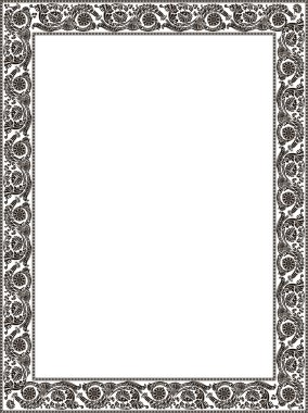 Imperial ornament colour framework flower decorative vintage - a clipart