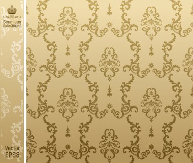 Seamless backgroung flower beige clipart