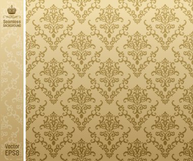 Seamless backgroung vintage beige clipart