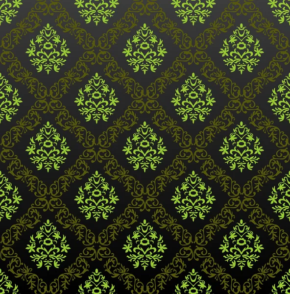 Άνευ ραφής ταπετσαρία floral πράσινο — Διανυσματικό Αρχείο