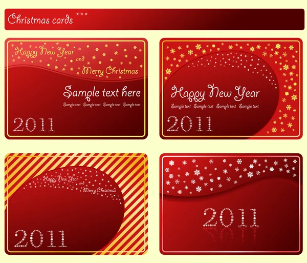 Copos de nieve tarjetas de Navidad etiquetas conjunto — Archivo Imágenes Vectoriales