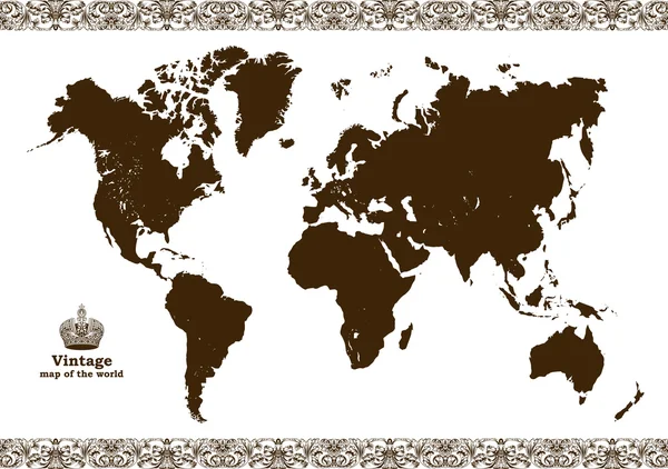 Mapa vintage del mundo — Archivo Imágenes Vectoriales