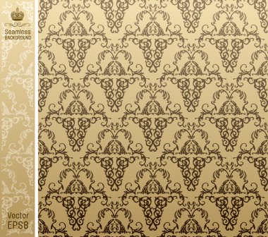 Seamless royal background floral Pattern clipart